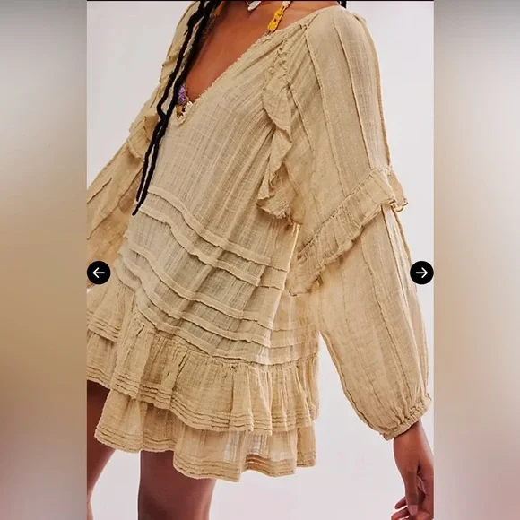 FP One Tamasi tunic - sz L Beige - Picture 3 of 7